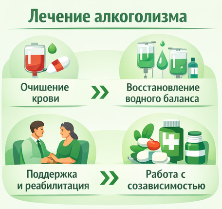 лечение алкоголизма в Малоярославце этапы